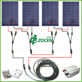 Stand Alone থেকে পোর্টেবল 400W গ্রাউন্ড সৌর প্যানেল মাউন্ট সিস্টেম 110V - 240V